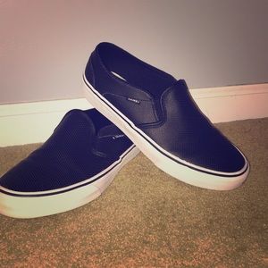 black leather vans
